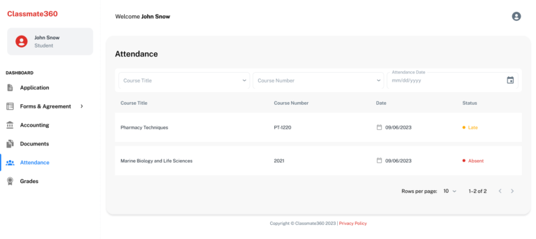 Screenshot 2023-10-03 at 11-54-04 Classmate360 Attendance Classmate 360 - 4
